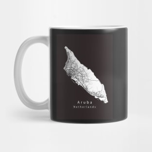 Aruba Netherlands Island Map Mug